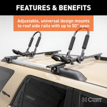 Load image into Gallery viewer, CURT 18118 53-3/8" Aluminum Universal Roof Rack Crossbars