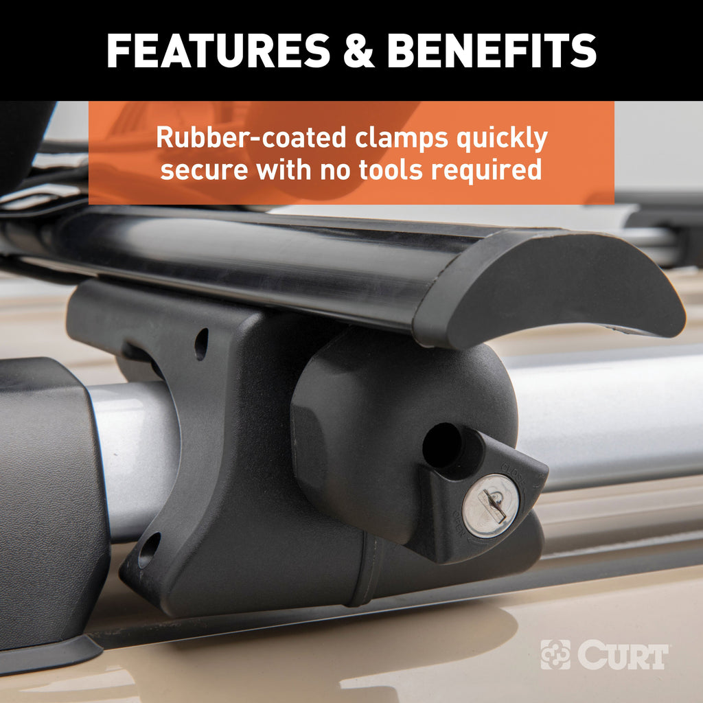 CURT 18118 53-3/8" Aluminum Universal Roof Rack Crossbars