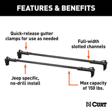 Load image into Gallery viewer, CURT 18122 Jeep Roof Rack Crossbars for Wrangler JL, Gladiator (2-Pack) for Select Jeep Gladiator, Jeep Wrangler