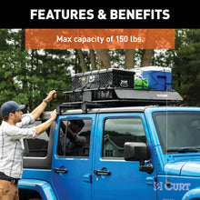 Load image into Gallery viewer, CURT 18122 Jeep Roof Rack Crossbars for Wrangler JL, Gladiator (2-Pack) for Select Jeep Gladiator, Jeep Wrangler