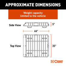 Load image into Gallery viewer, CURT 18123 44" x 35" Black Steel Roof Rack Cargo Carrier