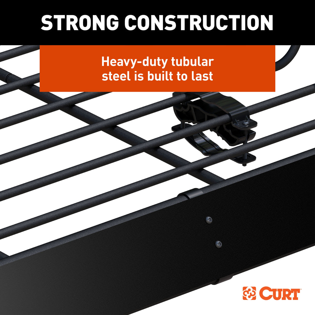 CURT 18123 44" x 35" Black Steel Roof Rack Cargo Carrier