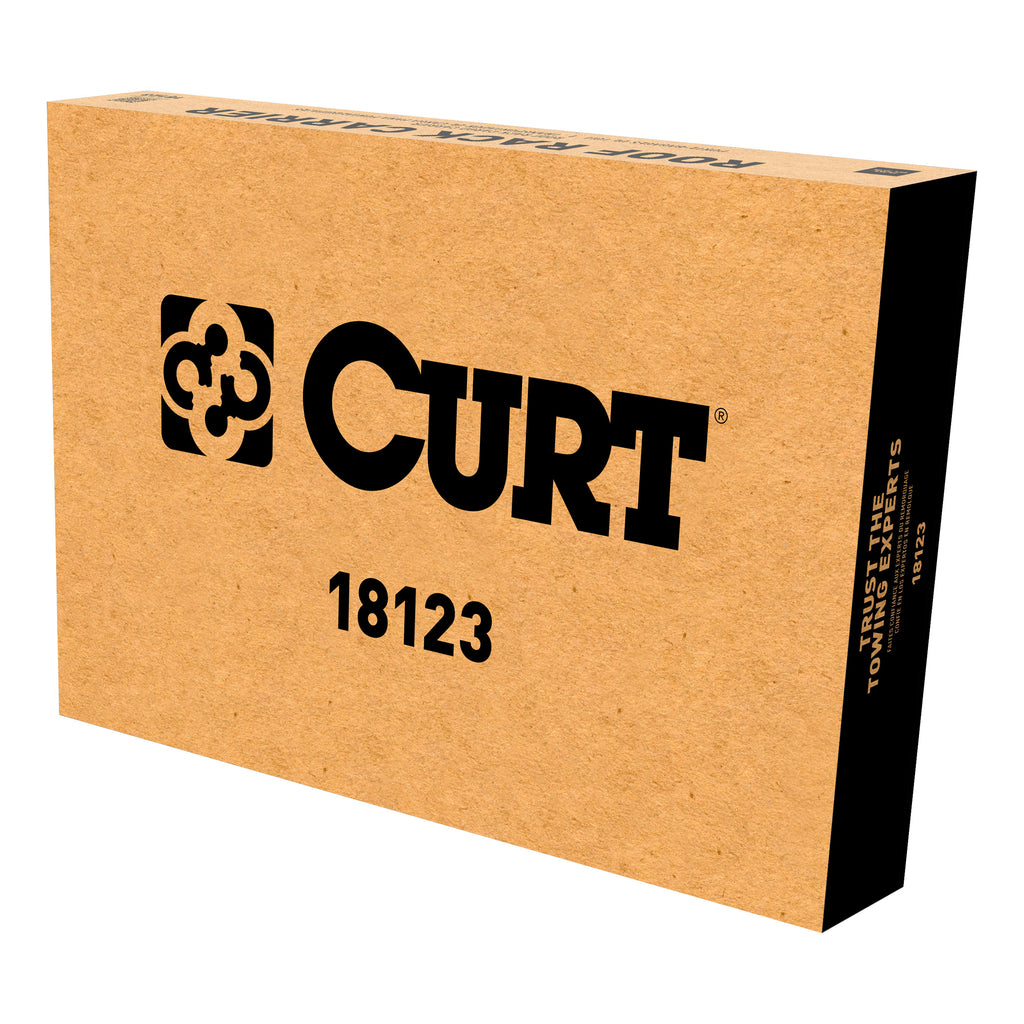 CURT 18123 44" x 35" Black Steel Roof Rack Cargo Carrier