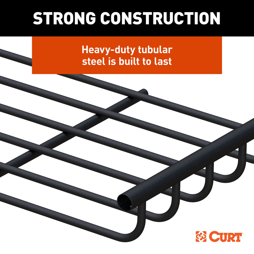 CURT 18124 6 sq. ft. Black Steel Roof Rack Cargo Carrier Extension