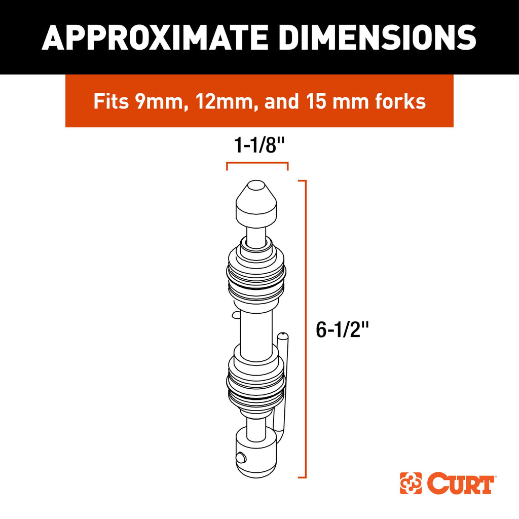 CURT 18125 Quick-release Bike Mount Accessory for CURT 18123 Roof Rack