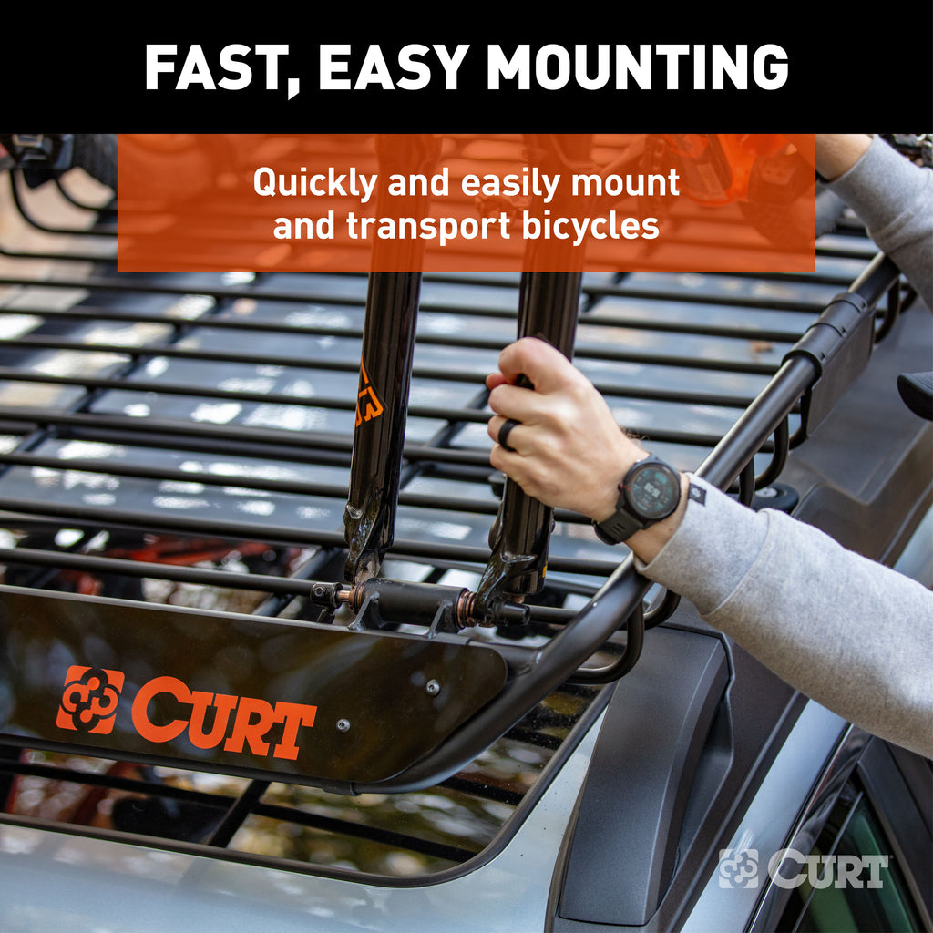 CURT 18125 Quick-release Bike Mount Accessory for CURT 18123 Roof Rack
