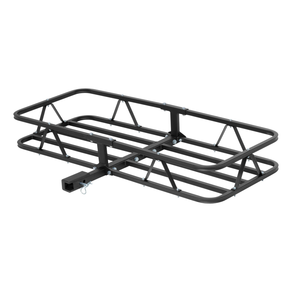 CURT 18145 48" x 20" Black Steel Basket Cargo Carrier (1-1/4", 2" Adapter, 500 lbs.)