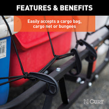 Load image into Gallery viewer, CURT 18145 48" x 20" Black Steel Basket Cargo Carrier (1-1/4", 2" Adapter, 500 lbs.)