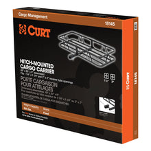 Load image into Gallery viewer, CURT 18145 48" x 20" Black Steel Basket Cargo Carrier (1-1/4", 2" Adapter, 500 lbs.)