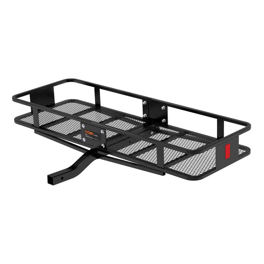 CURT 18150 60" x 20" Black Steel Basket Cargo Carrier (Fixed 2" Shank, 500 lbs.)