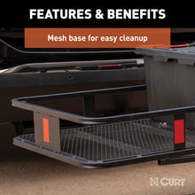 Load image into Gallery viewer, CURT 18150 60" x 20" Black Steel Basket Cargo Carrier (Fixed 2" Shank, 500 lbs.)
