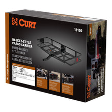 Load image into Gallery viewer, CURT 18150 60" x 20" Black Steel Basket Cargo Carrier (Fixed 2" Shank, 500 lbs.)