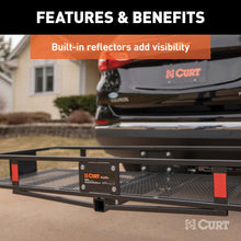Load image into Gallery viewer, CURT 18151 60" x 20" Black Steel Basket Cargo Carrier (Folding 2" Shank, 500 lbs.)