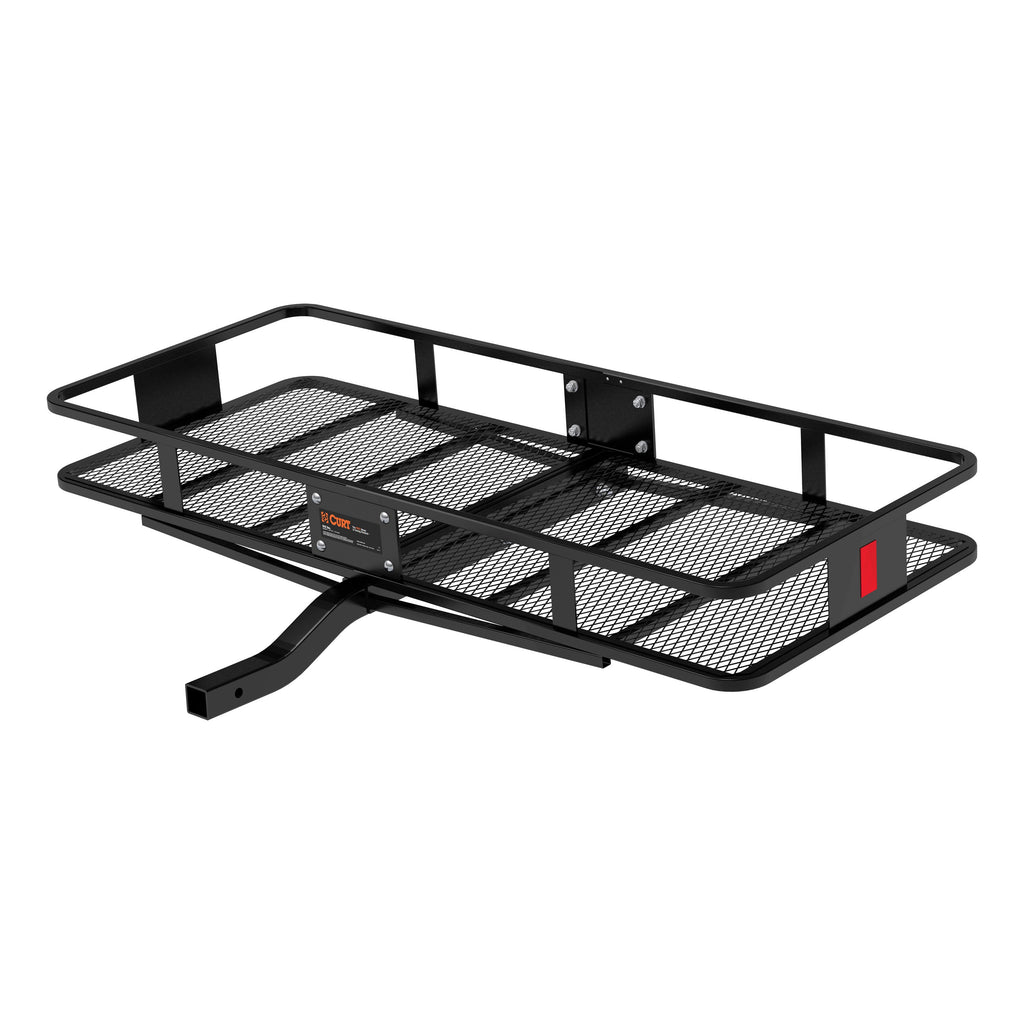 CURT 18152 60" x 24" Black Steel Basket Cargo Carrier (Fixed 2" Shank, 500 lbs.)
