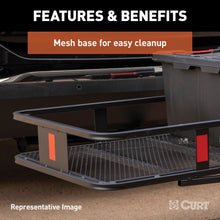 Load image into Gallery viewer, CURT 18152 60" x 24" Black Steel Basket Cargo Carrier (Fixed 2" Shank, 500 lbs.)
