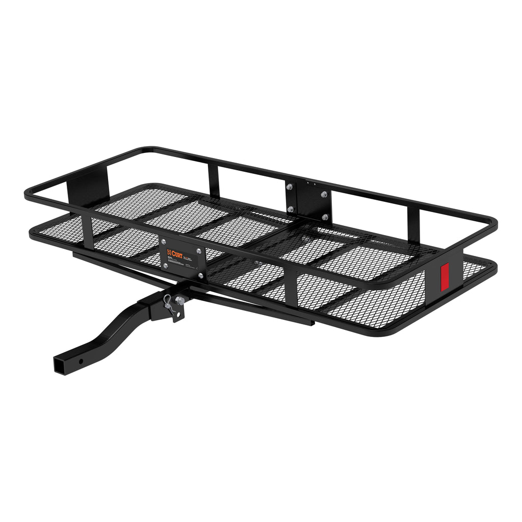 CURT 18153 60" x 24" Black Steel Basket Cargo Carrier (Folding 2" Shank, 500 lbs.)