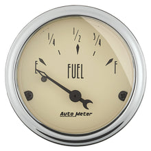 Load image into Gallery viewer, AutoMeter 1815 GAUGE, FUEL LEVEL, 2 1/16", 0OE TO 90OF, ELEC, ANTIQUE BEIGE