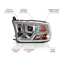 Load image into Gallery viewer, 1819-Ram-150025003500-Projector-Headlights-Plank-Style-Design-Chrome-W-Halo