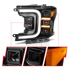 Load image into Gallery viewer, 1820-F150-WHalogen-Full-Led-Projector-Headlight-WSmoke-Bar-Sequential-Signal-Black-Housing