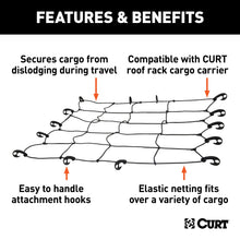 Load image into Gallery viewer, CURT 18200 44" x 38" Elastic Cargo Net for Roof Basket