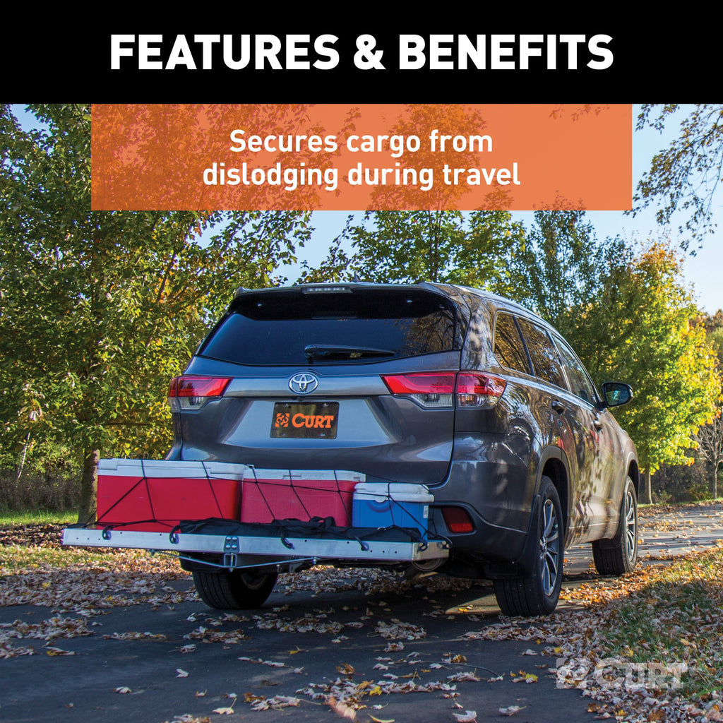 CURT 18202 43" x 24" Elastic Cargo Net for Hitch Carrier