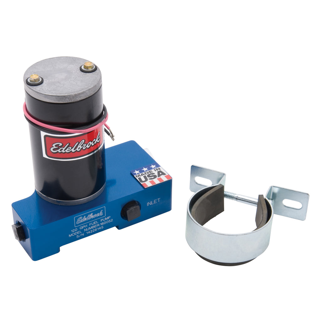Edelbrock 182052 Quiet-Floâ„¢ In-Line Blue Electric Fuel Pump - 120 GPH