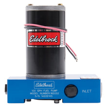 Load image into Gallery viewer, Edelbrock 182052 Quiet-Floâ„¢ In-Line Blue Electric Fuel Pump - 120 GPH