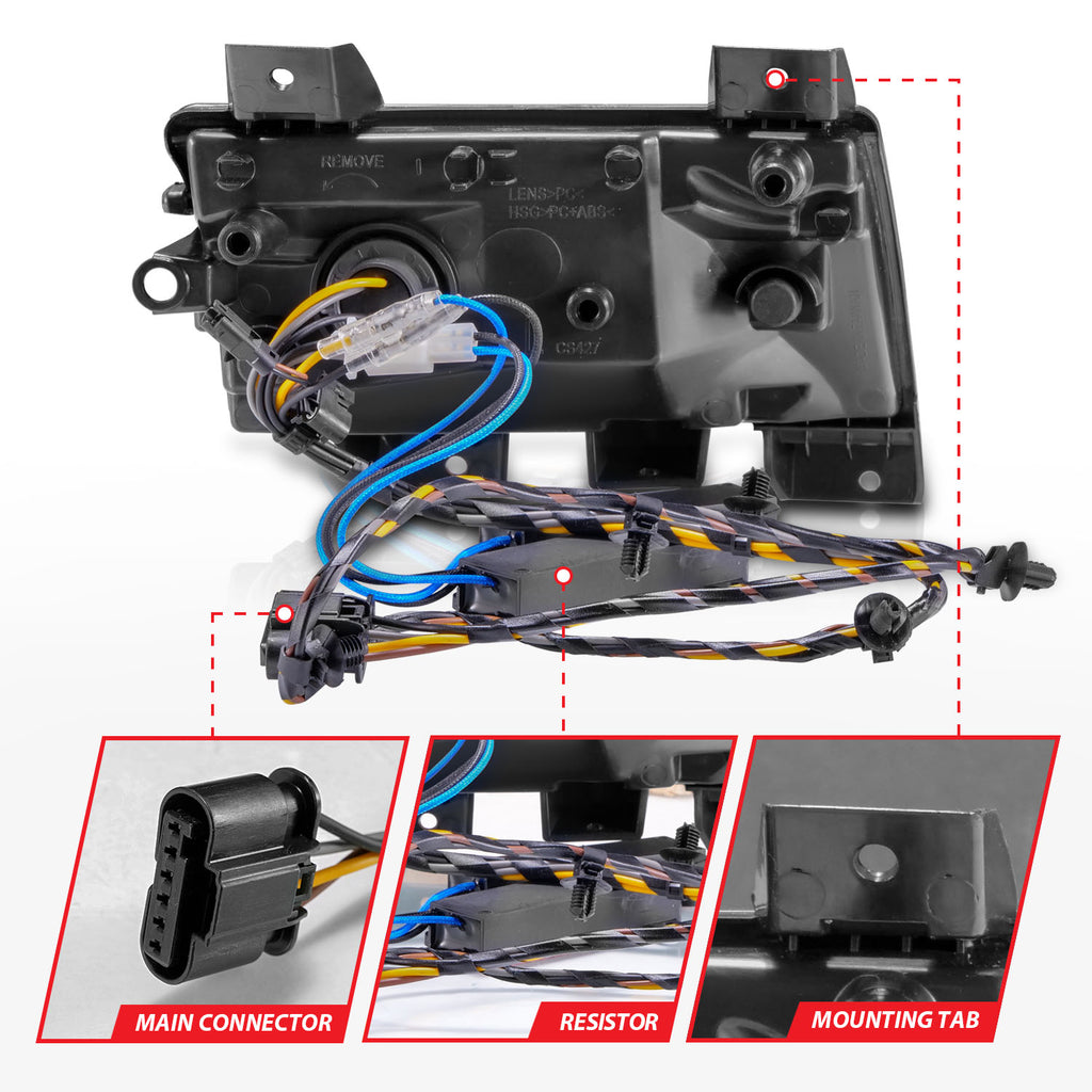 1821-Wrangler-Jl20Up-Gladiator-Led-Side-Markers-Chrome-Housing-Clear-Lens-WSequential-Signal