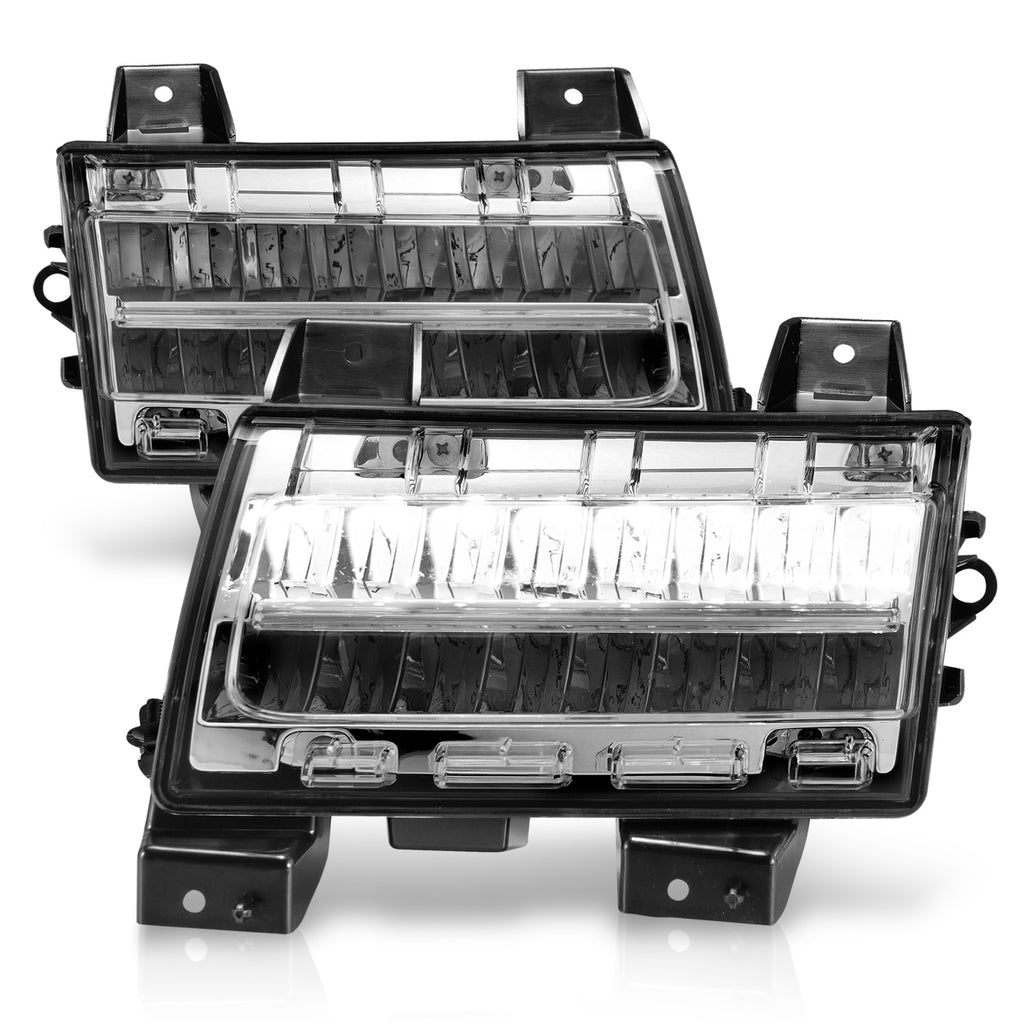 1821-Wrangler-Jl20Up-Gladiator-Led-Side-Markers-Chrome-Housing-Clear-Lens-WSequential-Signal