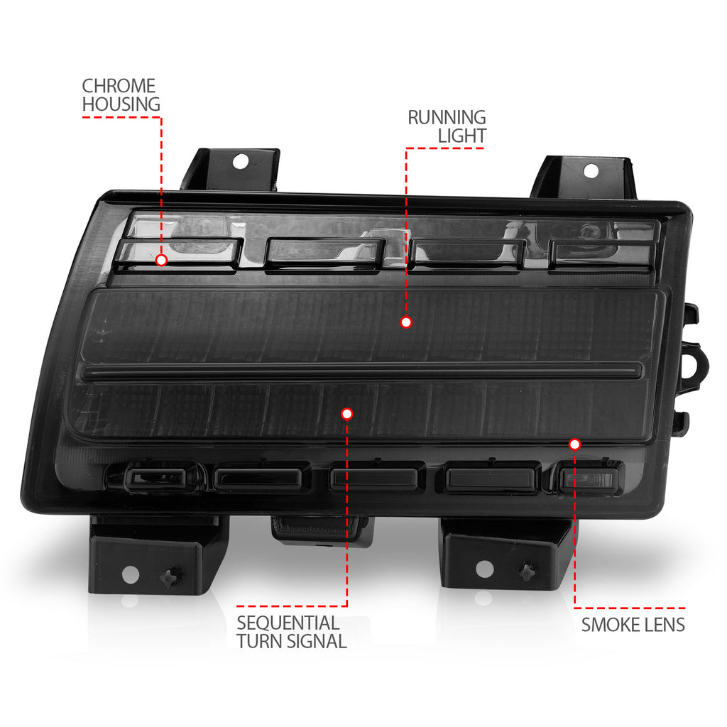 1821-Wrangler-JlGladiator-Led-Side-Markers-Chrome-Housing-Smoke-Lens-WSequential-Signal