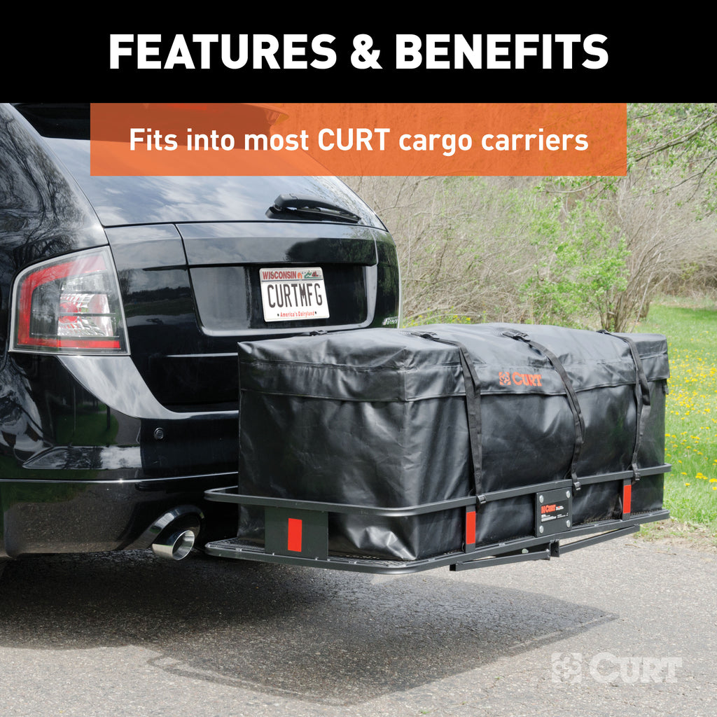 CURT 18211 56" x 22" x 21" Weather-Resistant Vinyl Cargo Bag
