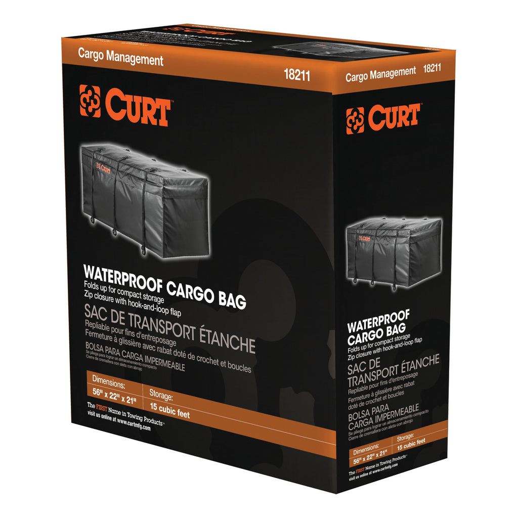 CURT 18211 56" x 22" x 21" Weather-Resistant Vinyl Cargo Bag