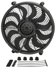 Load image into Gallery viewer, Derale 18217 17" High Output Single RAD Pusher/Puller Fan with Standard Mount Kit for Select Acura SLX, Audi 5000, BMW 128i, BMW 318i, BMW 323i, BMW 323is, BMW 325, BMW 325Ci, BMW 325e, BMW 325i, BMW 525i, BMW X3, BMW Z3, Buick LeSabre, Cadillac ATS,