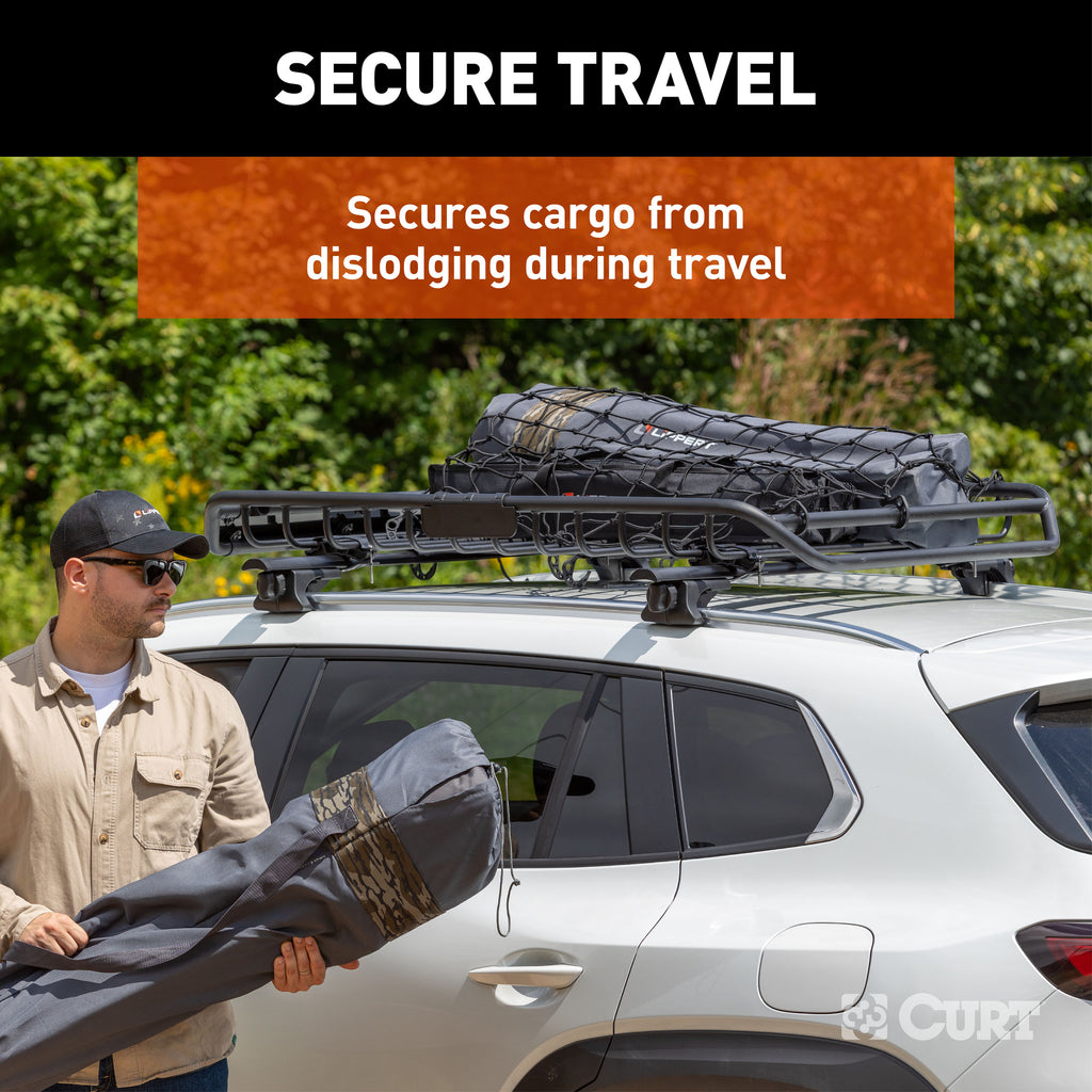 CURT 18218 44" x 36" Elastic Cargo Net for Roof Basket