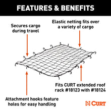 Load image into Gallery viewer, CURT 18219 64" x 36" Elastic Cargo Net for Roof Basket