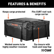 Load image into Gallery viewer, CURT 18220 38" x 34" x 18" Weather-Resistant Vinyl Roof Rack Cargo Bag
