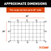 Load image into Gallery viewer, CURT 18223 43" x 24" Elastic Cargo Net for Hitch Carrier