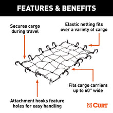Load image into Gallery viewer, CURT 18223 43" x 24" Elastic Cargo Net for Hitch Carrier