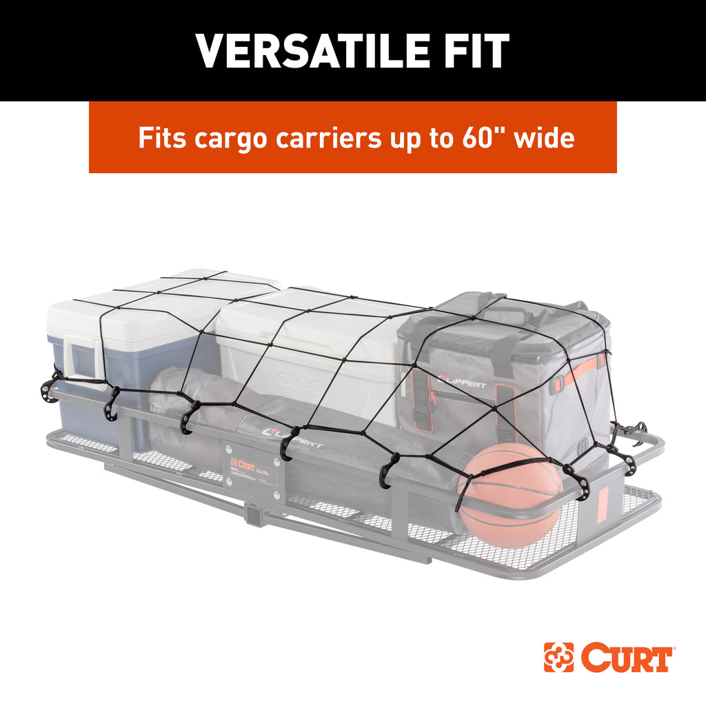CURT 18223 43" x 24" Elastic Cargo Net for Hitch Carrier