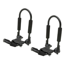 Load image into Gallery viewer, CURT 18320 Adjustable Aluminum Roof Rack Kayak Holders
