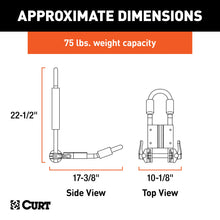 Load image into Gallery viewer, CURT 18320 Adjustable Aluminum Roof Rack Kayak Holders