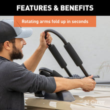 Load image into Gallery viewer, CURT 18320 Adjustable Aluminum Roof Rack Kayak Holders