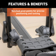 Load image into Gallery viewer, CURT 18320 Adjustable Aluminum Roof Rack Kayak Holders