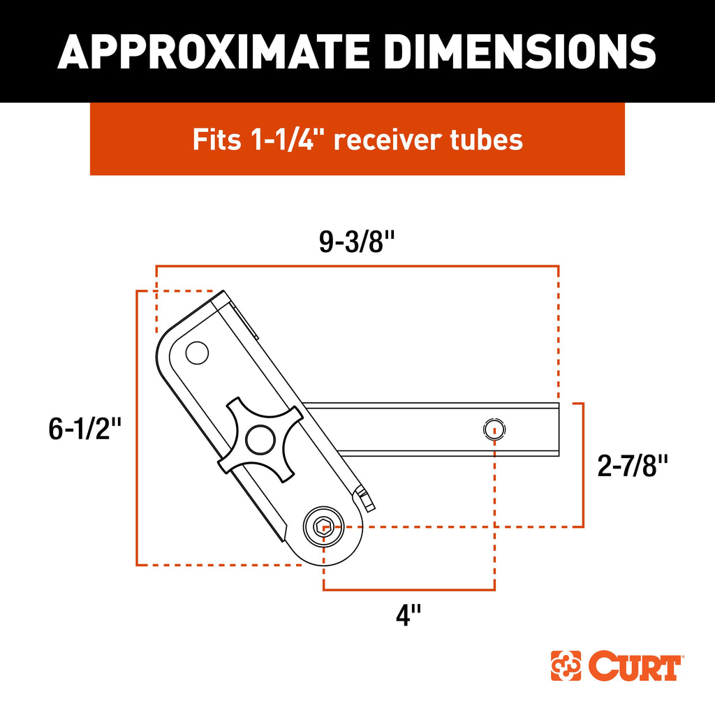 CURT 18401 ActiveLink 1-1/4" Receiver Shank