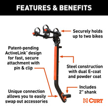Load image into Gallery viewer, CURT 18410 ActiveLink SE Hitch-Mounted Bike Rack (2 Bikes, 2" Shank)