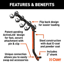 Load image into Gallery viewer, CURT 18412 ActiveLink Ultra Hitch-Mounted Bike Rack (4 Bikes, 2" Shank)