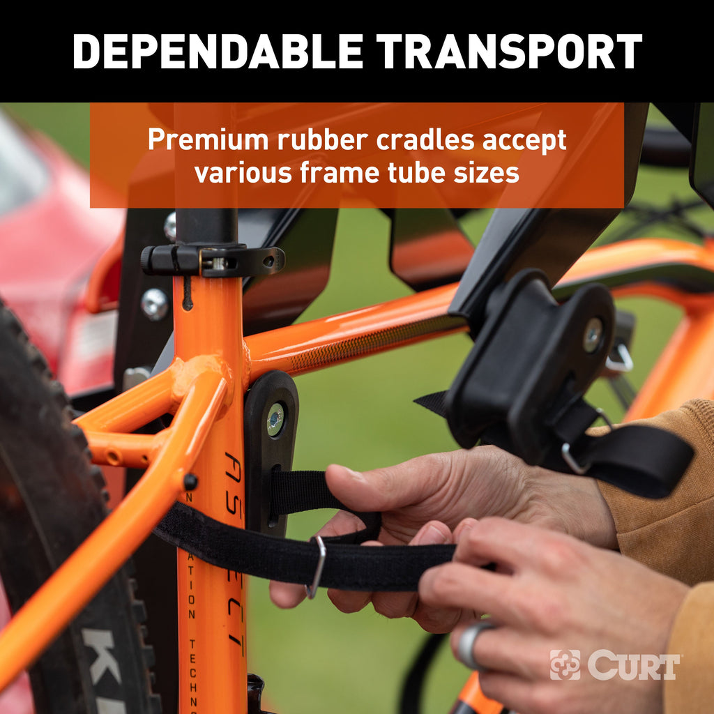 CURT 18412 ActiveLink Ultra Hitch-Mounted Bike Rack (4 Bikes, 2" Shank)