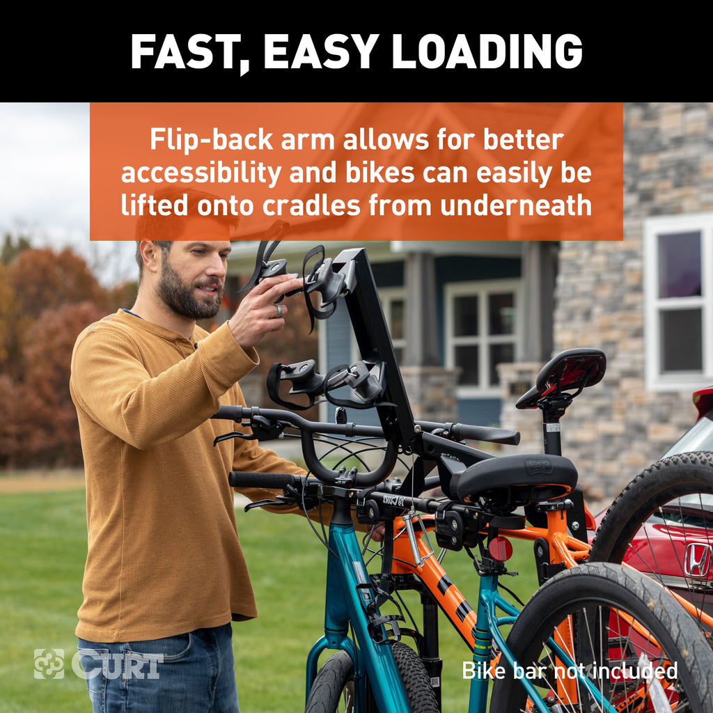 CURT 18412 ActiveLink Ultra Hitch-Mounted Bike Rack (4 Bikes, 2" Shank)