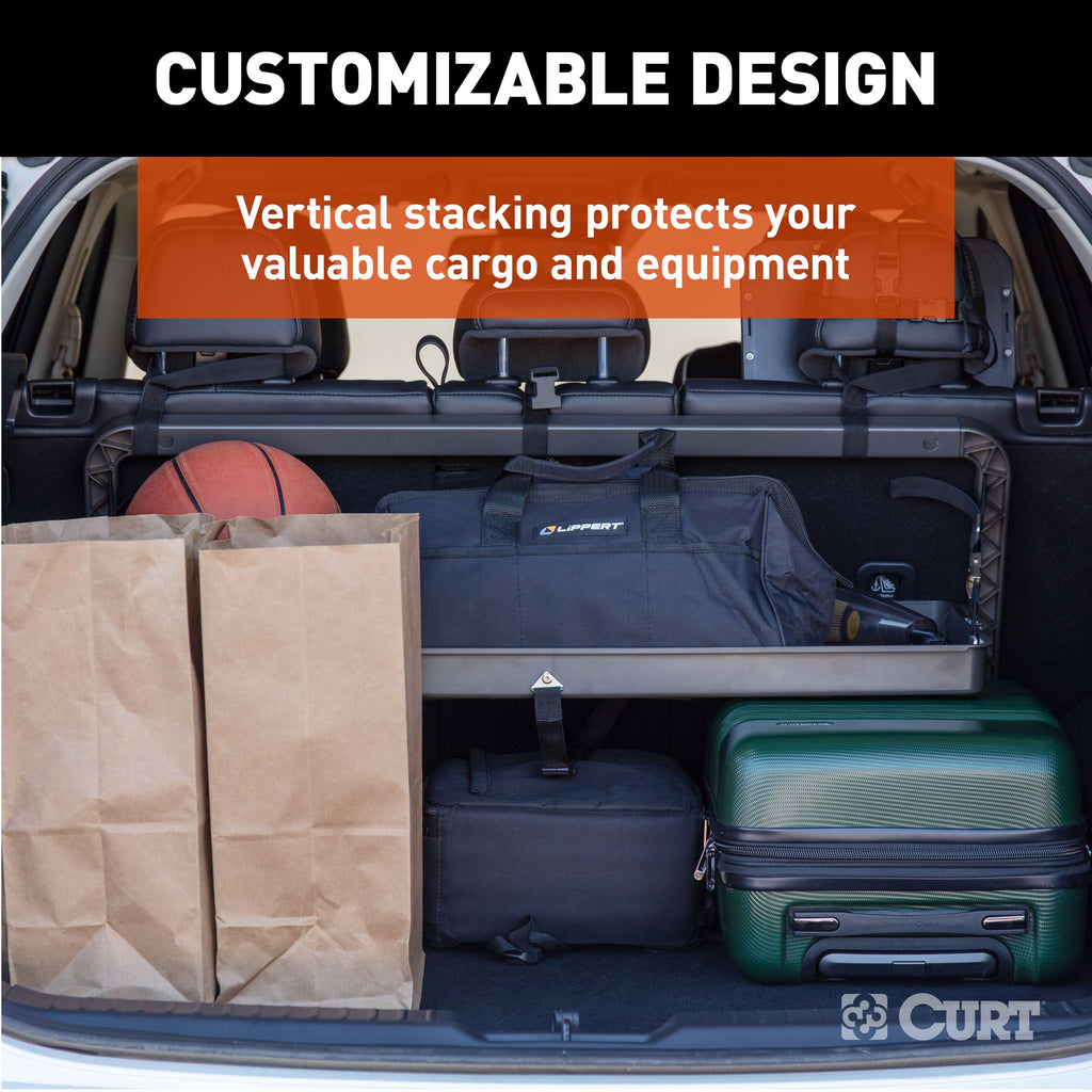 CURT 18425 Pakka Cargo Caddie Seat Back Trunk Organizer Tray, 34" x 14"