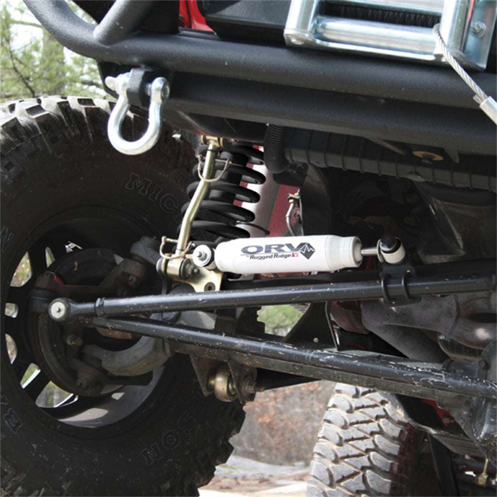 Rugged Ridge 18475.01 Nitrogen Series Steering Stabilizer for Select Jeep CJ3, Jeep CJ5, Jeep CJ6, Jeep CJ7, Jeep Scrambler, Jeep Willys